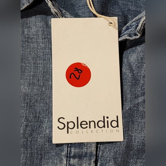 Splendid Women's Serena Long Sleeve Shirt Blue Small NEW - Picture 10 of 10